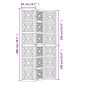 vidaXL Biombo separador 3 paneles madera maciza Paulownia marrón negro vidaXL Biombo separador 3 paneles madera maciza Paulownia marrón negro