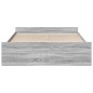 vidaXL Cama con cajones madera ingeniería gris Sonoma 150x200 cm