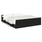 vidaXL Estructura cama con cajones madera ingeniería negra 150x200 cm vidaXL Estructura cama con cajones madera ingeniería negra 150x200 cm