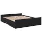vidaXL Estructura cama con cajones madera ingeniería negra 150x200 cm vidaXL Estructura cama con cajones madera ingeniería negra 150x200 cm