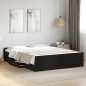 vidaXL Estructura cama con cajones madera ingeniería negra 150x200 cm vidaXL Estructura cama con cajones madera ingeniería negra 150x200 cm