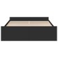 vidaXL Estructura cama con cajones madera ingeniería negra 150x200 cm vidaXL Estructura cama con cajones madera ingeniería negra 150x200 cm