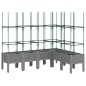 vidaXL Jardinera con enrejado PP gris claro 160x120x142,5 cm vidaXL Jardinera con enrejado PP gris claro 160x120x142,5 cm