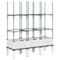 vidaXL Jardinera con enrejado PP blanco 120x40x142,5 cm vidaXL Jardinera con enrejado PP blanco 120x40x142,5 cm