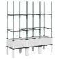vidaXL Jardinera con enrejado PP blanco 120x40x142,5 cm vidaXL Jardinera con enrejado PP blanco 120x40x142,5 cm