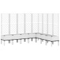 vidaXL Jardinera con enrejado PP blanco 200x160x142 cm