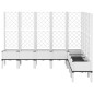 vidaXL Jardinera con enrejado PP blanco 200x160x142 cm