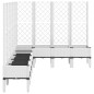 vidaXL Jardinera con enrejado PP blanco 200x160x142 cm