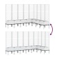 vidaXL Jardinera con enrejado PP blanco 200x160x142 cm