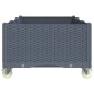 vidaXL Jardinera con ruedas PP gris 150x80x54 cm vidaXL Jardinera con ruedas PP gris 150x80x54 cm