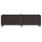 vidaXL Jardinera con ruedas PP marrón 160x50x54 cm vidaXL Jardinera con ruedas PP marrón 160x50x54 cm
