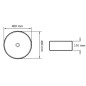 vidaXL Lavabo redondo de cerámica 40x15 cm blanco vidaXL Lavabo redondo de cerámica 40x15 cm blanco