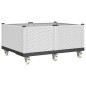 vidaXL Jardinera con ruedas PP blanco 100x80x54 cm