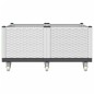 vidaXL Jardinera con ruedas PP blanco 100x80x54 cm