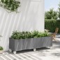 vidaXL Jardinera con ruedas PP gris claro 160x50x54 cm vidaXL Jardinera con ruedas PP gris claro 160x50x54 cm