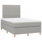 vidaXL Cama box spring con colchón y LED tela gris claro 120x190 cm vidaXL Cama box spring con colchón y LED tela gris claro 120x190 cm