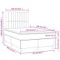 vidaXL Cama box spring con colchón y LED tela gris claro 120x190 cm vidaXL Cama box spring con colchón y LED tela gris claro 120x190 cm