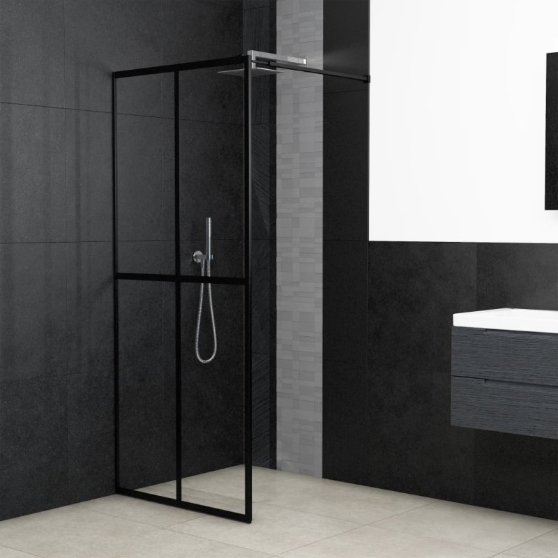 vidaXL Mampara de ducha vidrio templado transparente 100x195 cm vidaXL Mampara de ducha vidrio templado transparente 100x195 cm