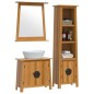 vidaXL Conjunto de muebles de baño 3 piezas madera maciza de pino
