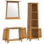 vidaXL Conjunto de muebles de baño 3 piezas madera maciza de pino
