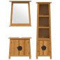 vidaXL Conjunto de muebles de baño 3 piezas madera maciza de pino