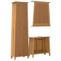 vidaXL Conjunto de muebles de baño 3 piezas madera maciza de pino