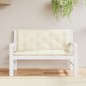 vidaXL Cojines de banco de jardín 2 uds blanco crema 120x50x7 cm vidaXL Cojines de banco de jardín 2 uds blanco crema 120x50x7 cm