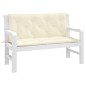 vidaXL Cojines de banco de jardín 2 uds blanco crema 120x50x7 cm vidaXL Cojines de banco de jardín 2 uds blanco crema 120x50x7 cm