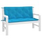 vidaXL Cojines de banco de jardín 2 uds azul claro 120x50x7 cm vidaXL Cojines de banco de jardín 2 uds azul claro 120x50x7 cm
