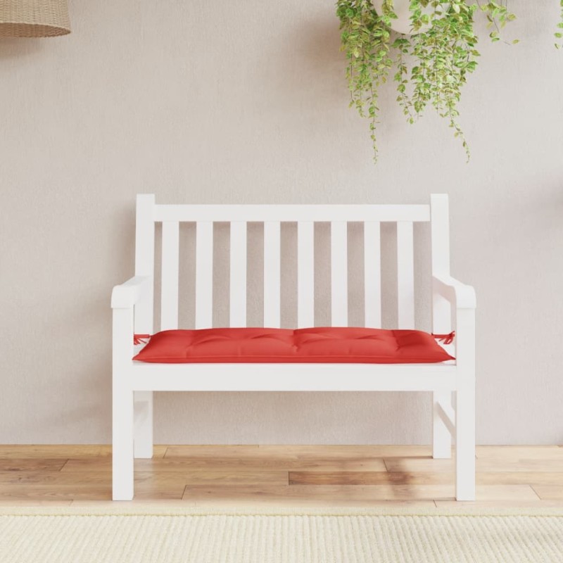 vidaXL Cojín de banco de jardín tela Oxford rojo 110x50x7 cm vidaXL Cojín de banco de jardín tela Oxford rojo 110x50x7 cm