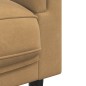 vidaXL Juego de sofás con cojines 3 piezas terciopelo marrón vidaXL Juego de sofás con cojines 3 piezas terciopelo marrón