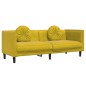 vidaXL Juego de sofás con cojines 2 piezas terciopelo amarillo vidaXL Juego de sofás con cojines 2 piezas terciopelo amarillo