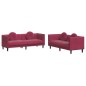 vidaXL Juego de sofás con cojines 2 piezas terciopelo rojo tinto vidaXL Juego de sofás con cojines 2 piezas terciopelo rojo tinto