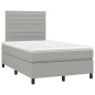 vidaXL Cama box spring con colchón tela gris claro 120x190 cm vidaXL Cama box spring con colchón tela gris claro 120x190 cm