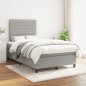 vidaXL Cama box spring con colchón tela gris claro 120x190 cm vidaXL Cama box spring con colchón tela gris claro 120x190 cm
