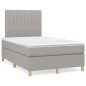 vidaXL Cama box spring con colchón tela gris claro 120x190 cm vidaXL Cama box spring con colchón tela gris claro 120x190 cm
