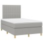 vidaXL Cama box spring con colchón tela gris claro 120x190 cm vidaXL Cama box spring con colchón tela gris claro 120x190 cm