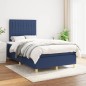vidaXL Cama box spring con colchón tela azul 120x190 cm vidaXL Cama box spring con colchón tela azul 120x190 cm