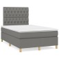 vidaXL Cama box spring con colchón tela gris oscuro 120x190 cm vidaXL Cama box spring con colchón tela gris oscuro 120x190 cm