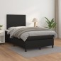 vidaXL Cama box spring con colchón cuero sintético negro 120x190 cm vidaXL Cama box spring con colchón cuero sintético negro 120x190 cm