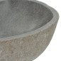 vidaXL Lavabo de piedra de río ovalado 37-46 cm vidaXL Lavabo de piedra de río ovalado 37-46 cm