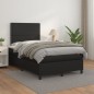 vidaXL Cama box spring con colchón cuero sintético negro 120x190 cm