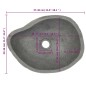 vidaXL Lavabo de piedra de río ovalado 37-46 cm vidaXL Lavabo de piedra de río ovalado 37-46 cm