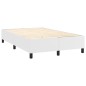 vidaXL Cama box spring con colchón cuero sintético blanco 120x190 cm vidaXL Cama box spring con colchón cuero sintético blanco 120x190 cm