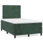 vidaXL Cama box spring con colchón terciopelo verde oscuro 120x190 cm vidaXL Cama box spring con colchón terciopelo verde oscuro 120x190 cm