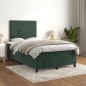vidaXL Cama box spring con colchón terciopelo verde oscuro 120x190 cm vidaXL Cama box spring con colchón terciopelo verde oscuro 120x190 cm