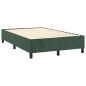 vidaXL Cama box spring con colchón terciopelo verde oscuro 120x190 cm vidaXL Cama box spring con colchón terciopelo verde oscuro 120x190 cm