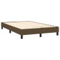vidaXL Cama box spring con colchón y LED tela marrón oscuro 120x190 cm
