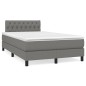 vidaXL Cama box spring con colchón y LED tela marrón oscuro 120x190 cm vidaXL Cama box spring con colchón y LED tela marrón oscuro 120x190 cm
