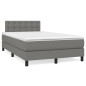 vidaXL Cama box spring con colchón y LED tela marrón oscuro 120x190 cm vidaXL Cama box spring con colchón y LED tela marrón oscuro 120x190 cm
